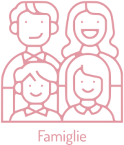 icona con padre, madre, figlio e figlia