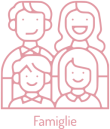 icona con padre, madre, figlio e figlia